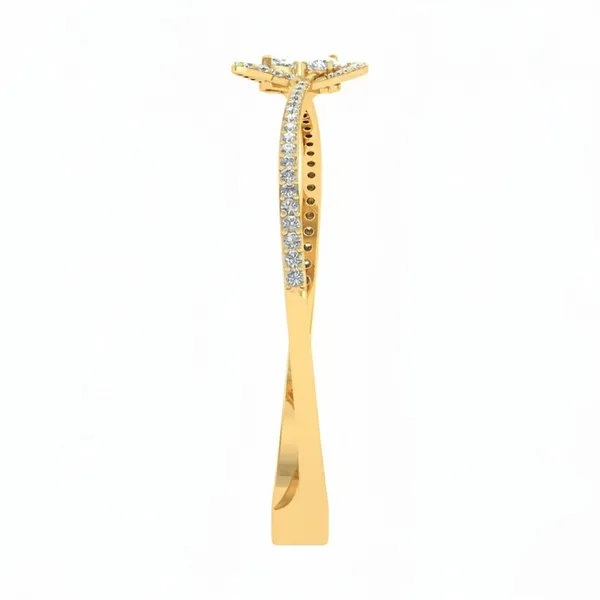 Stunning Geometric Diamond Bangle - View 4