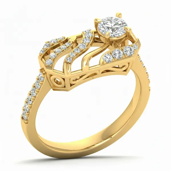 Pristine Micropave Diamond Ring - Laboratory-Grown Diamond Ladies Ring
