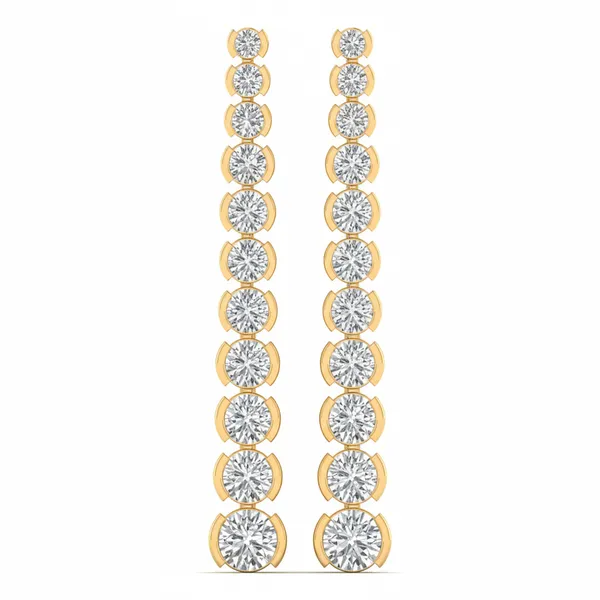 Umbria Spiral Multi-Stone Earrings - Laboratory-Grown Diamond Drop Earrings