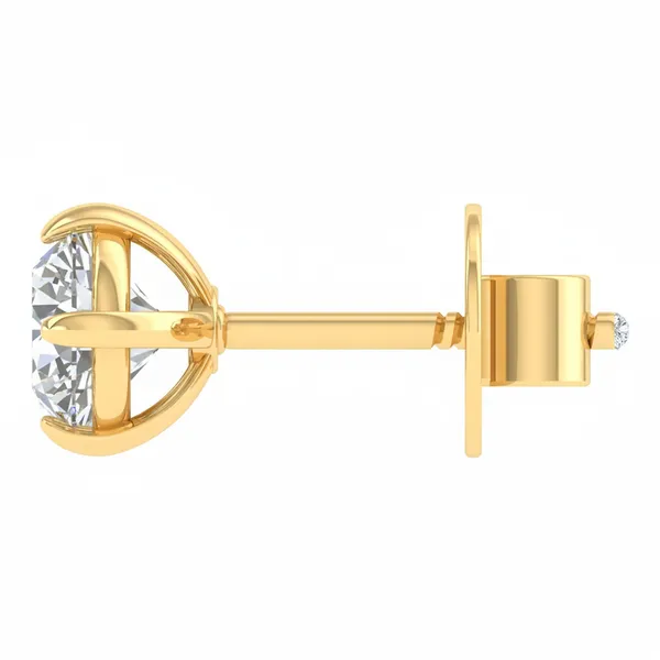 Yasmine Lotus Solitaire Studs - View 3