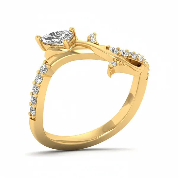 Striking Art Deco Diamond Ring - Laboratory-Grown Diamond Ladies Ring