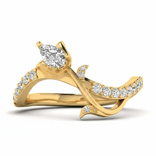 Striking Art Deco Diamond Ring - View 2