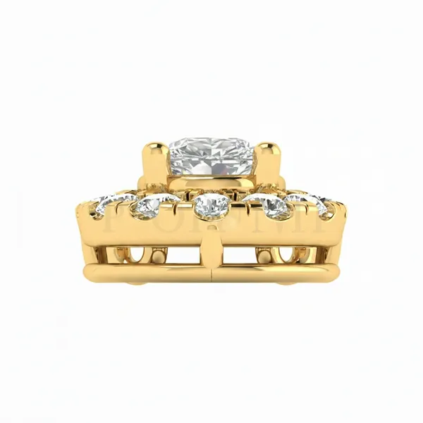 Graceful Floral Diamond Pendant - View 4