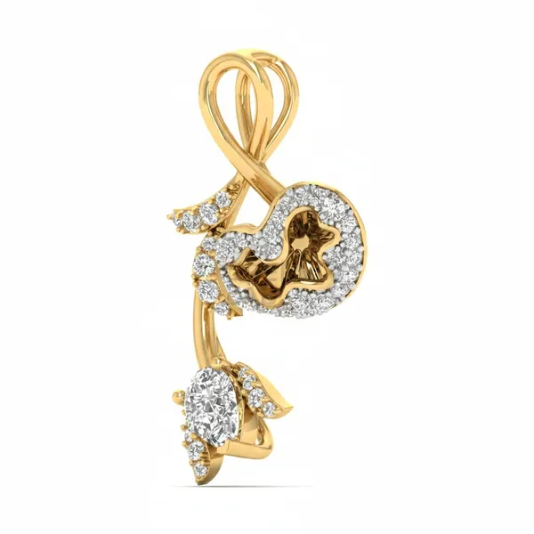 Captivating Marquise Diamond Pendant - View 2