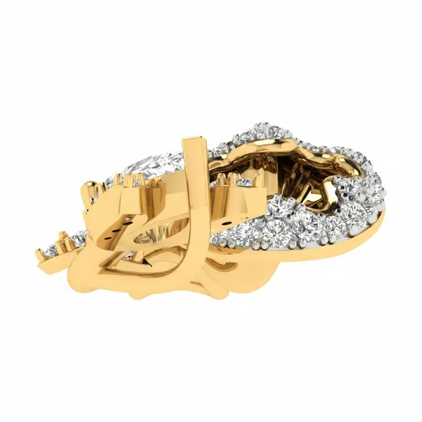 Captivating Marquise Diamond Pendant - View 4