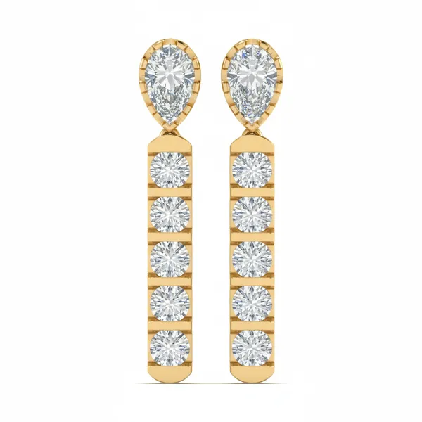 Veranda Lattice Constellation Earrings - Laboratory-Grown Diamond Drop Earrings