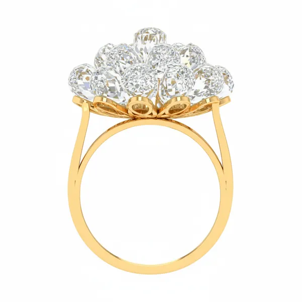 Sleek Micropave Diamond Ring - View 3