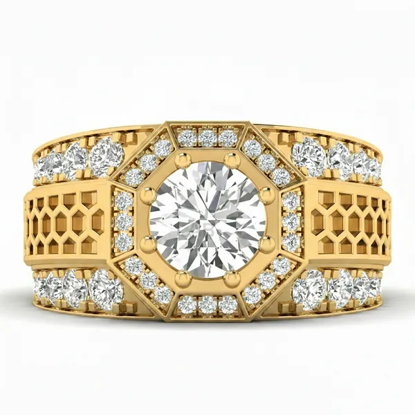 Stunning Ribbon Diamond Ring - View 2
