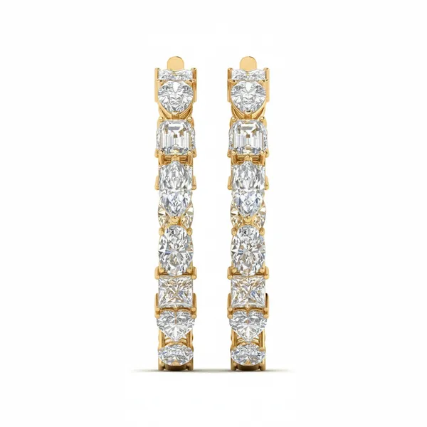 The Primavera Arabesque Multi-Stone Earrings - Laboratory-Grown Diamond Earrings