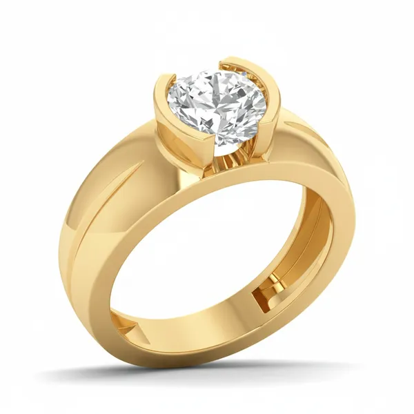 Sleek Lattice Diamond Ring - Laboratory-Grown Diamond Ladies Ring