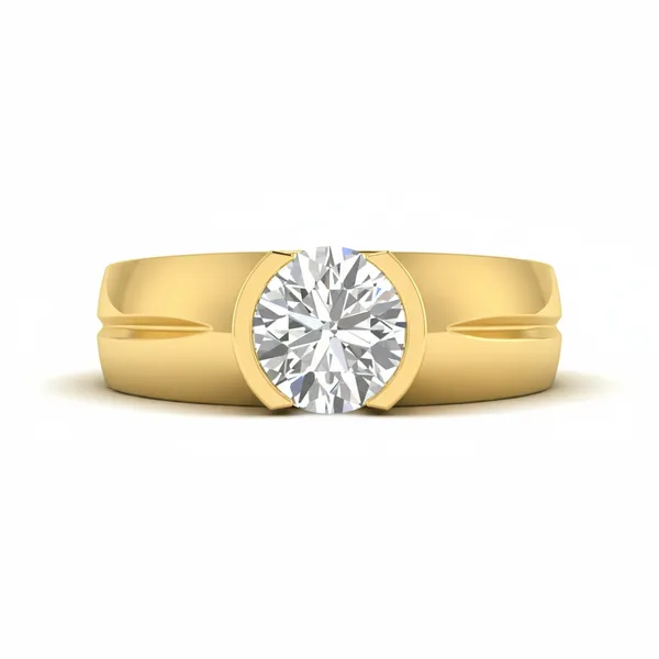 Sleek Lattice Diamond Ring - View 2