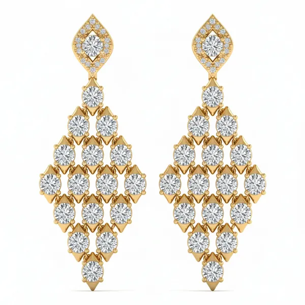 Auraline Statement Chandelier - Laboratory-Grown Diamond Earrings