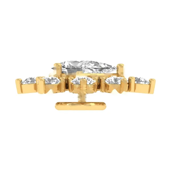 Radiant Halo Diamond Nosepin - View 3