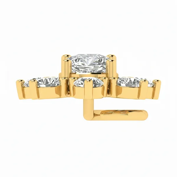 Radiant Halo Diamond Nosepin - View 4