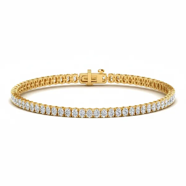 Bespoke Curb Diamond Bracelet - Laboratory-Grown Diamond Ladies Bracelet