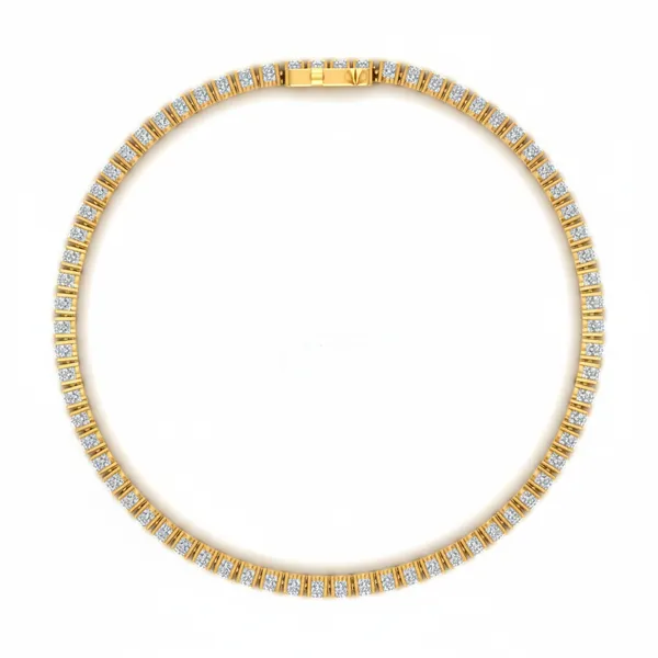 Bespoke Curb Diamond Bracelet - View 3
