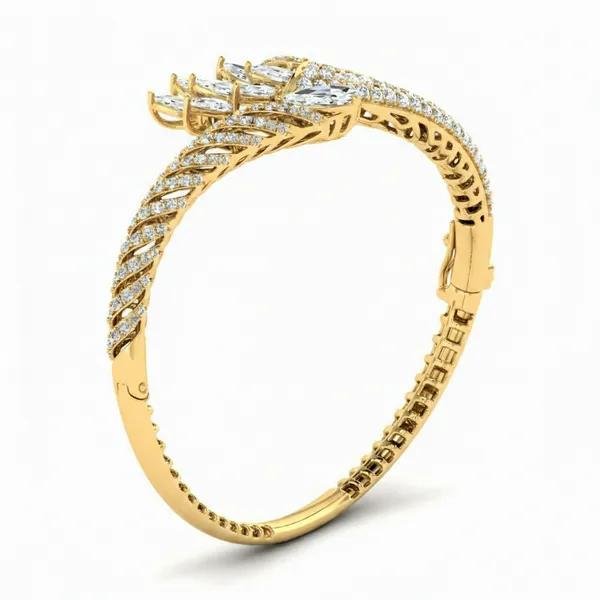 Bold Imperial Diamond Bangle - View 2