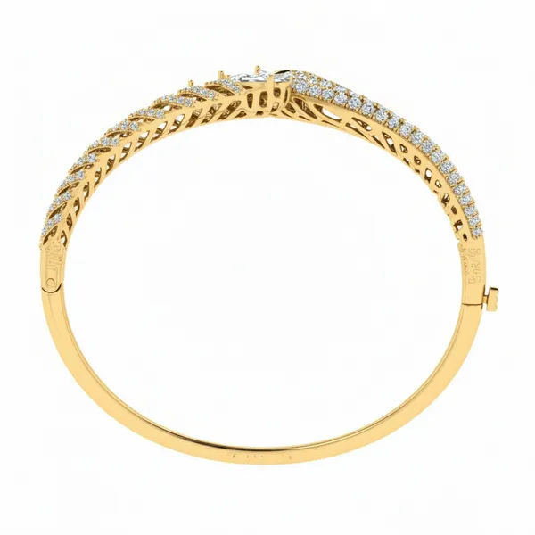 Bold Imperial Diamond Bangle - View 3