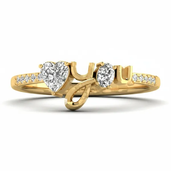 Artisan Split-Shank Diamond Ring - View 2