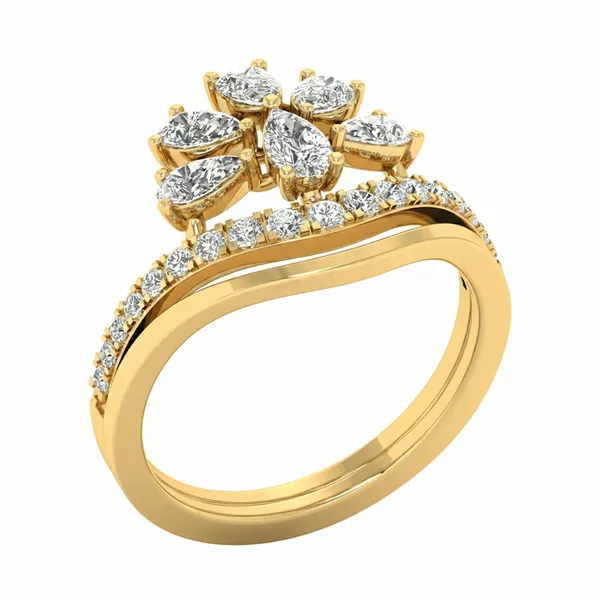 Sparkling Pave Diamond Ring - Laboratory-Grown Diamond Ladies Ring