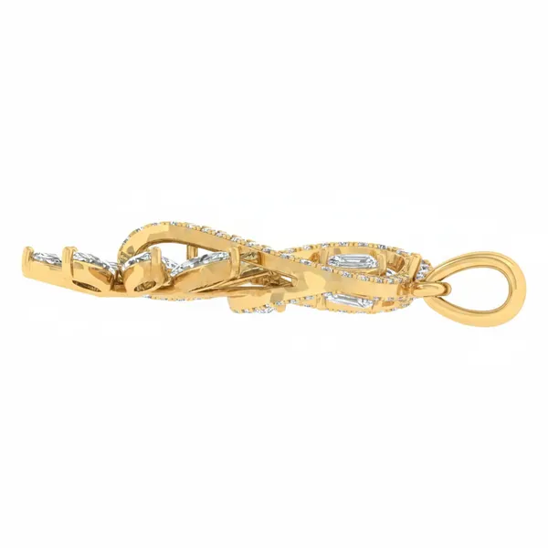Exquisite Filigree Diamond Pendant - View 3