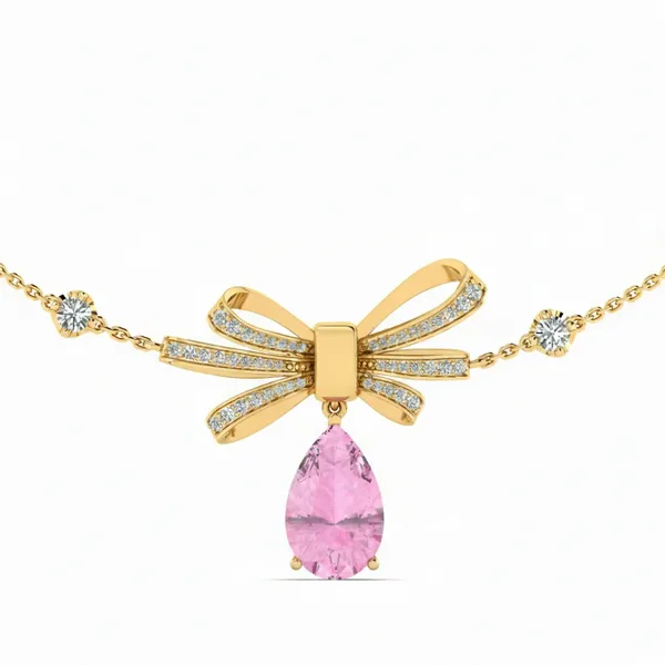 Shimmering Moonbeam Diamond Necklace - View 4