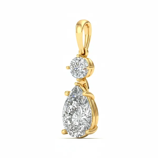 Chic Modern Diamond Pendant - View 2