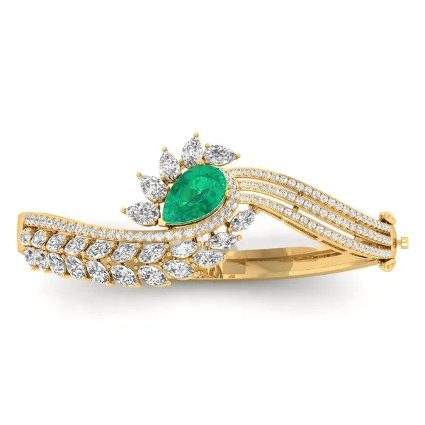 Lustrous Hinged Diamond Bangle - Laboratory-Grown Diamond Bangle