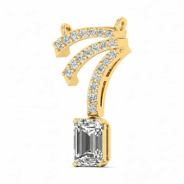 Elegant Cross Diamond Pendant - View 2