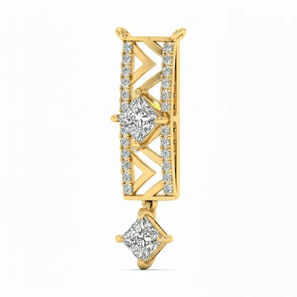 Magnificent Feather Diamond Pendant - View 2