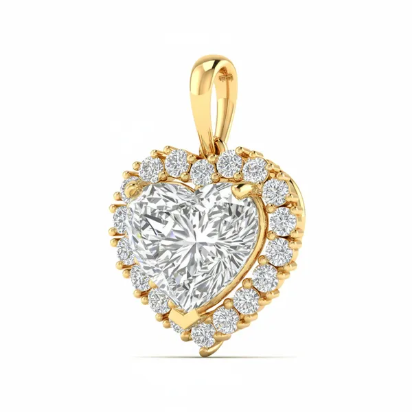 Captivating Oval Diamond Pendant - View 2