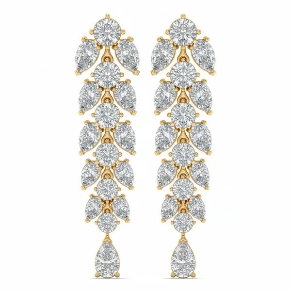 Zarina Cascade Swing Earrings - Laboratory-Grown Diamond Earrings