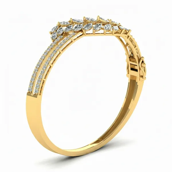 Lustrous Sparkle Diamond Bangle - View 2