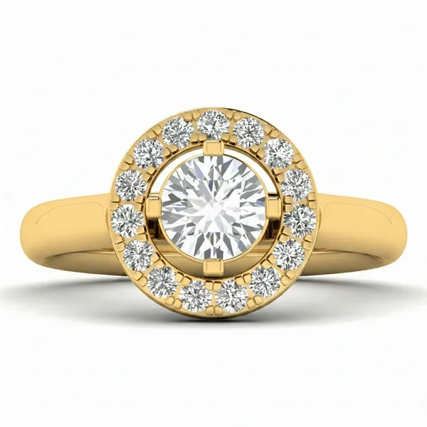 Classic Cluster Diamond Ring - View 2