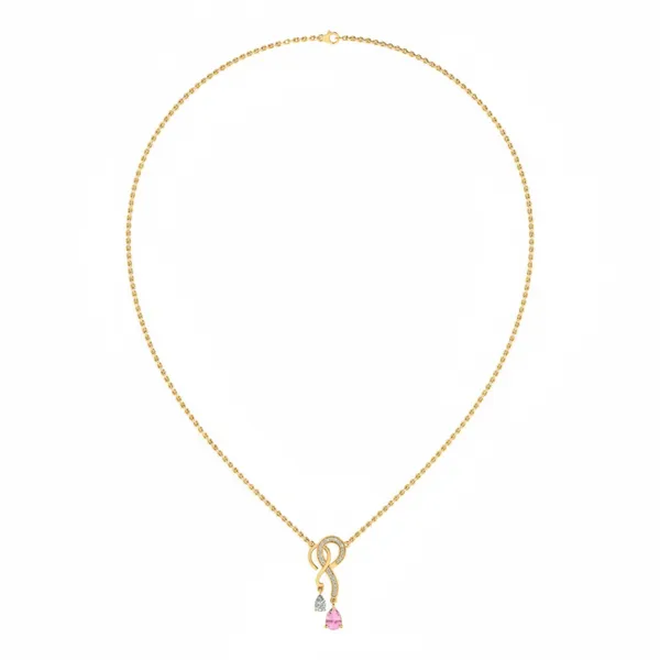 Charming Diamond-Line Diamond Necklace - Laboratory-Grown Diamond Necklace