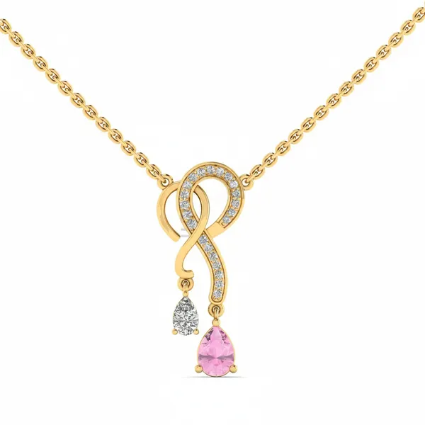 Charming Diamond-Line Diamond Necklace - View 4