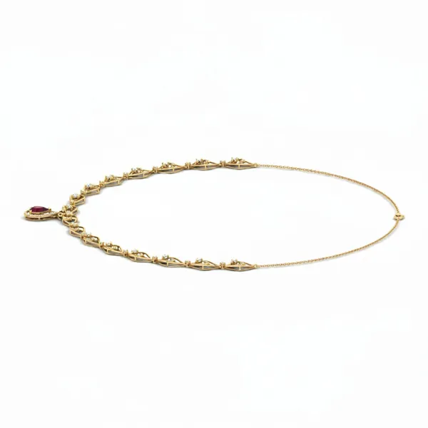 Glittering Lariat Diamond Necklace - View 2