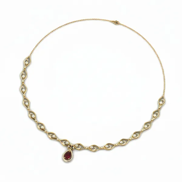 Glittering Lariat Diamond Necklace - View 3