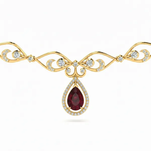 Glittering Lariat Diamond Necklace - View 4