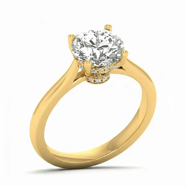 Whimsical Bezel Diamond Ring - Laboratory-Grown Diamond Ladies Ring