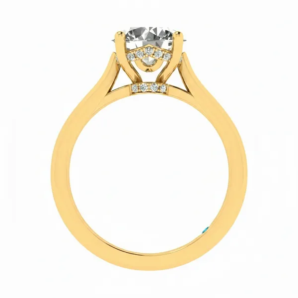 Whimsical Bezel Diamond Ring - View 3