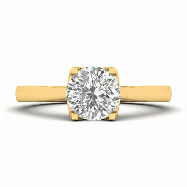 Graceful Sovereign Diamond Ring - View 2