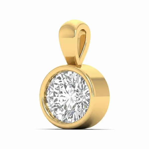 Sophisticated Floral Diamond Pendant - View 2