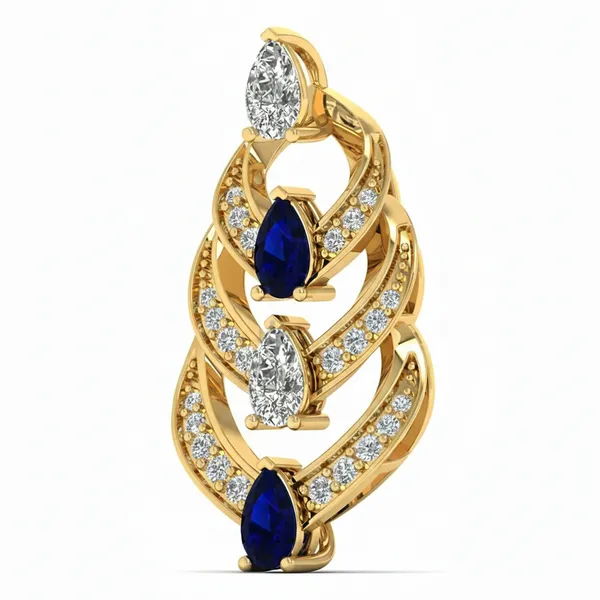 Dazzling Circle Diamond Pendant - View 2