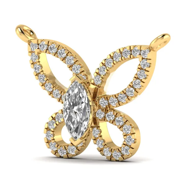 Pristine Cascade Diamond Pendant - View 2
