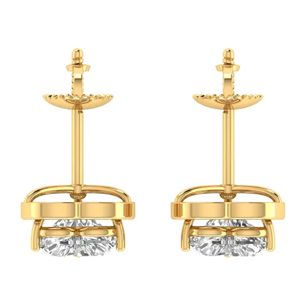 Briolette Solo Stone Earrings - View 4