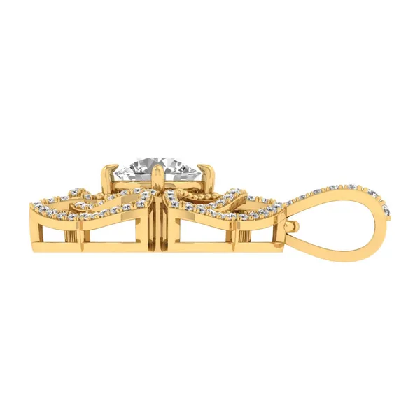 Sparkling Solitaire Diamond Pendant - View 3