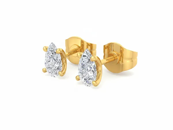 Rivoli Swan Solitaire Studs - Laboratory-Grown Diamond Earrings