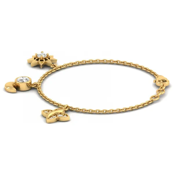 Alluring Woven Diamond Bracelet - View 2