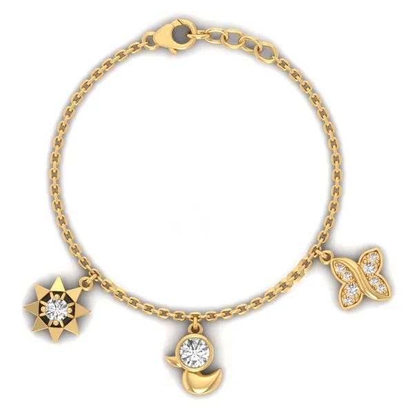 Alluring Woven Diamond Bracelet - View 3